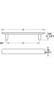 Hafele Deco H2380 Akslı Kulp 96 mm Paslanmaz Çelik