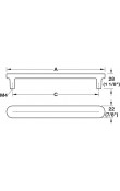 Hafele Deco H2110 Akslı Kulp 192 mm Mat Gri