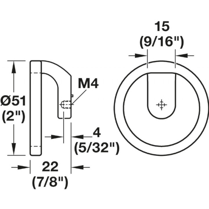 Hafele Deco H2160 Düğme Kulp Grafit