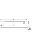 Hafele Deco H2115 Akslı Kulp 320 mm Paslanmaz Çelik