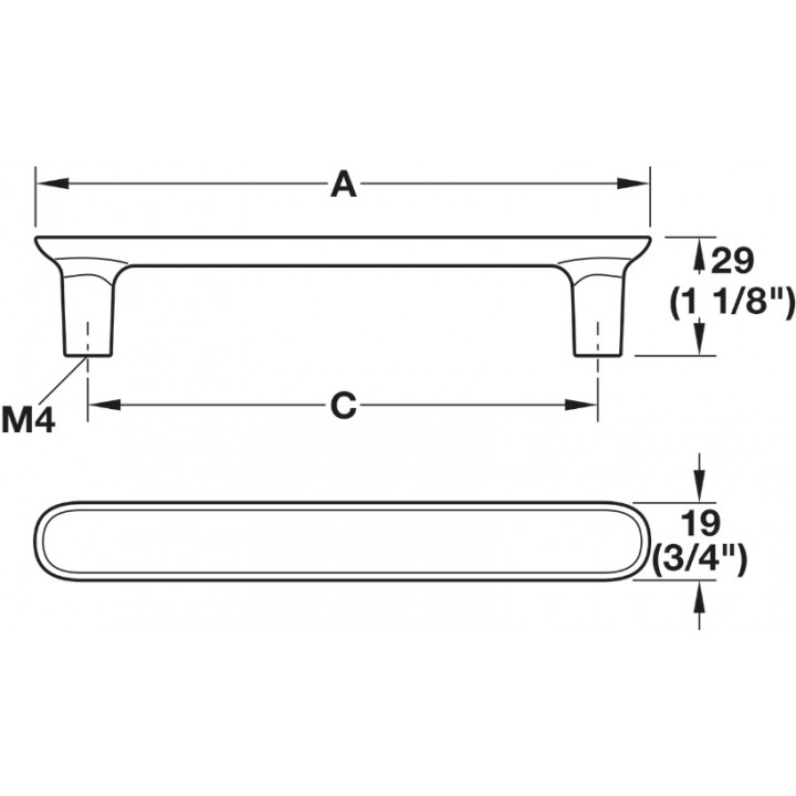 Hafele Deco H2320 Akslı Kulp 96 mm Mat Altın