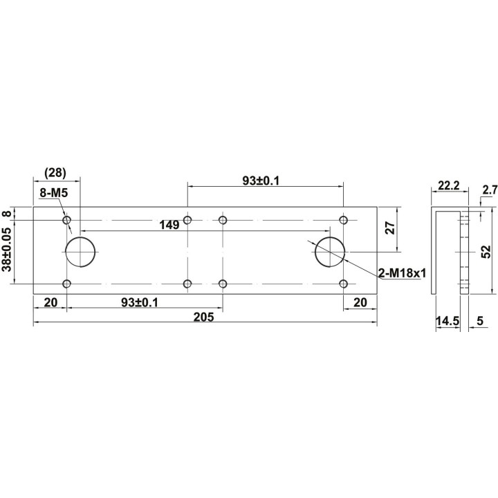 Hafele DC301 Cam Kapı Bağlantı Plakası 10–12 mm Gümüş