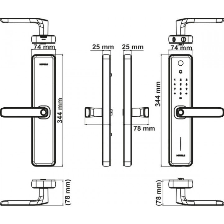 Hafele ZENITH ML2501W Akıllı Kapı Kilidi | Erve Home