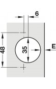 Hafele Metalla 510 A/SM Düz Menteşe Nikel