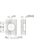 Hafele Metalla 510 A/SM Yavaşlatıcısız Kalın Kapak Süper Deve Menteşe 40 mm Nikel