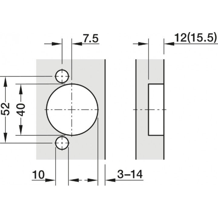 Hafele Metalla 510 A/SM Yavaşlatıcısız Kalın Kapak Süper Deve Menteşe 40 mm Nikel