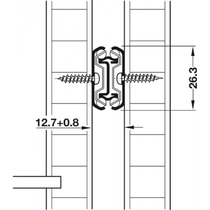 Hafele Accuride 2601 Bilyalı Ray Tam Açılım 16 kg 26,3/200 mm Galvaniz