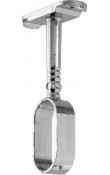 Hafele Oval Askı Borusu Flanşı Üst Panele Monte Açık Uçlu 17,5 × 69 × 40 mm Krom Parlak