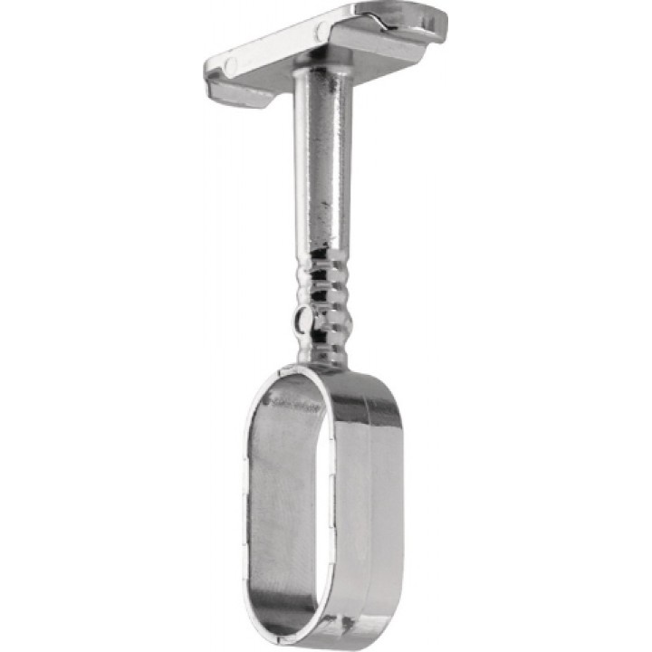 Hafele Oval Askı Borusu Flanşı Üst Panele Monte Açık Uçlu 17,5 × 69 × 40 mm Krom Parlak