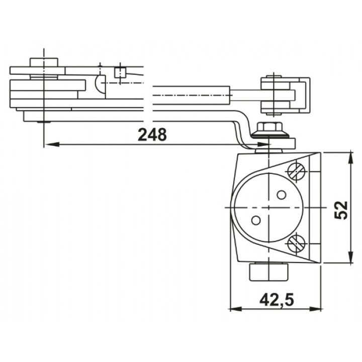Hafele DC401 Kapı Kapatıcı Sabitlemesiz EN2-4 Gümüş