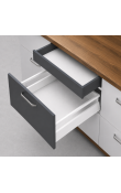 Hafele Matrix Box P Tam Açılım Raylı İç Çekmece Seti Yavaşlatıcılı 450 mm Antrasit 900 mm Dolap Genişliği İçin