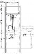 Hafele Kesseböhmer Conero TOP Gardırop Asansörü 500–680 mm Siyah