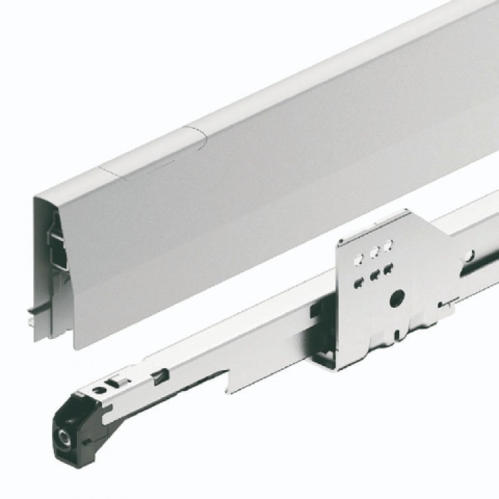 Hafele Matrix Box P Tam Açılım Raylı Kare Bordürlü İç Çekmece Seti Yavaşlatıcılı 450 mm Gri 600 mm Dolap Genişliği İçin 