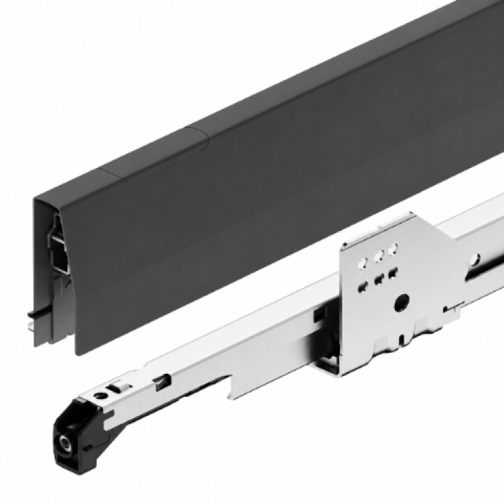 Hafele Matrix Box P Tam Açılım Raylı Kare Bordürlü İç Çekmece Seti Yavaşlatıcılı 450 mm Antrasit 600 mm Dolap Genişliği İçin