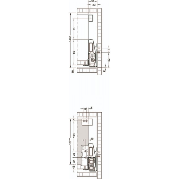 Hafele Matrix Box P Tam Açılım Raylı Kare Bordürlü İç Çekmece Seti Yavaşlatıcılı 400 mm Beyaz 600 mm Dolap Genişliği İçin