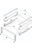 Hafele Matrix Box P Tam Açılım Raylı Kare Bordürlü İç Çekmece Seti Yavaşlatıcılı 500 mm Gri 1200 mm Dolap Genişliği İçin