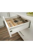 Hafele Matrix Box Tek A25 Çekmece Yan Ray Sistemi Tek Yanaklı 270 mm Beyaz RAL 9010