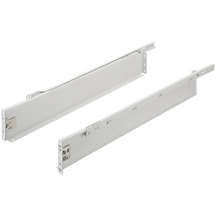 Hafele Matrix Box Tek A25 Çekmece Yan Ray Sistemi Tek Yanaklı 350 mm Beyaz RAL 9010