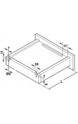 Hafele MATRIX UMS25 Gizli Ray Tek Açılım Ray Yavaşlatıcılı  350 mm