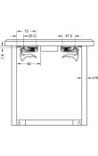 Hafele MATRIX UMS25 Gizli Ray Tek Açılım Ray Yavaşlatıcılı  250 mm