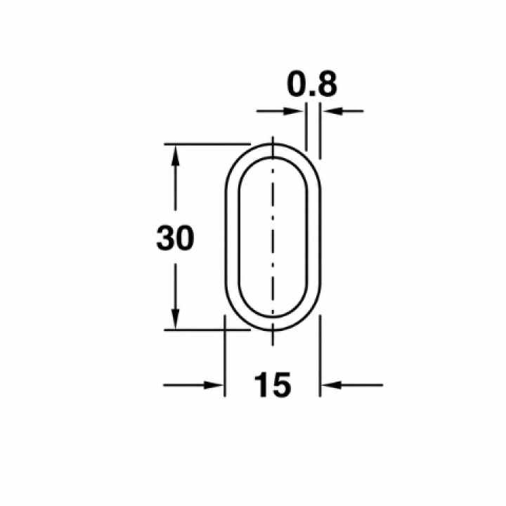 Hafele Oval Askı Borusu 1 Metre Krom Parlak