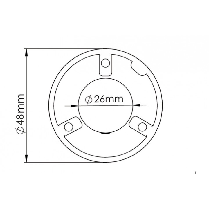 Hafele Yuvarlak Askı Borusu Flanşı 26 mm Krom Parlak