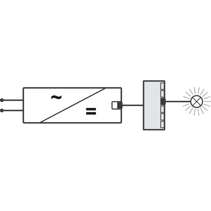 Hafele Loox5 6 Çıkışlı Sensör Girişsiz Dağıtıcı 12 V 60 W Siyah