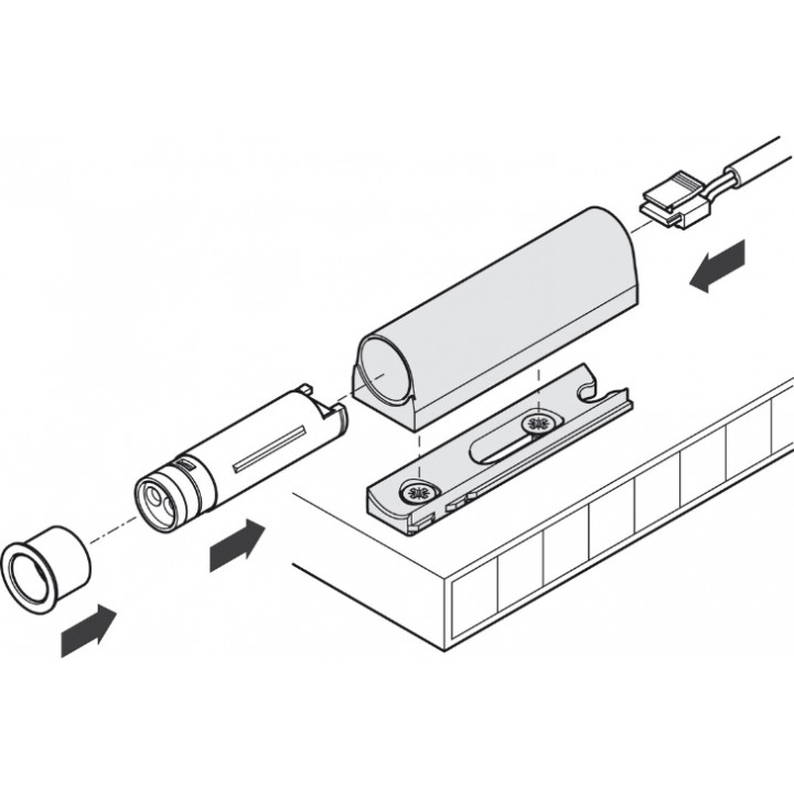 Hafele Loox Sensör Adaptörü Ø12 mm Beyaz