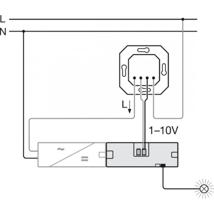 Hafele Loox5 DALI-2 Dağıtıcı 24 V 120 W 2 Çıkışlı Siyah