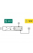 Hafele Loox5 Dönüştürücü 24 V - 12 V 60 W 6 Çıkışlı 2 Pimli Siyah