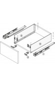 Hafele MINIMALIST Yavaşlatıcılı Tam Açılım Çekmece Sistemi H175 mm 300 mm Antrasit