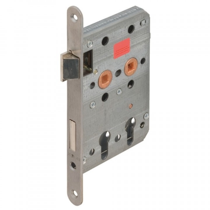 Hafele H80.02 Metal Dilli Kilit, Çift Barelli (PC) 40/80mm Paslanmaz Çelik DIN Sağ