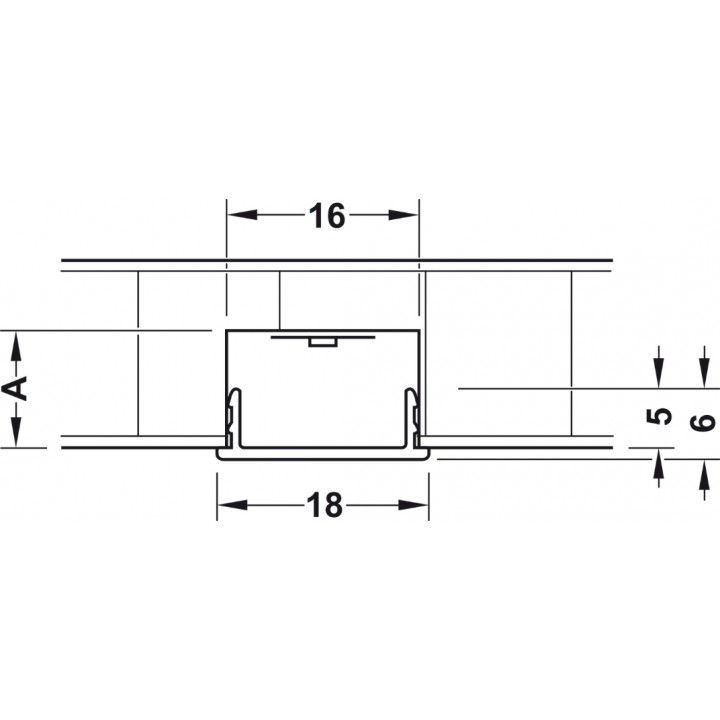 Hafele 1009 Şerit LED Difüzör 2500 mm Beyaz