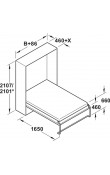 Hafele Teleletto Style Katlanır Yatak Donanımı 900 × 2000 mm 300 kg Grafit