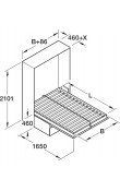 Hafele Teleletto Style Katlanır Yatak Donanımı 900 × 2000 mm 300 kg Grafit