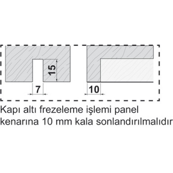 Hafele Unico Duvar İçi Tek Kanat Kayar Kapı Sistemi 800 × 2100 mm