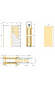 Hafele Unico Duvar İçi Tek Kanat Kayar Kapı Sistemi 900 × 2100 mm