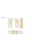 Hafele Unico Duvar İçi Çift Kanat Senkronize Kayar Kapı Sistemi 850+850x2100 mm