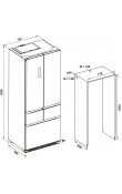 Hafele Cosmo Buzdolabı Yarı Ankastre, 4 Kapılı No-Frost 413 L 75 cm İnox