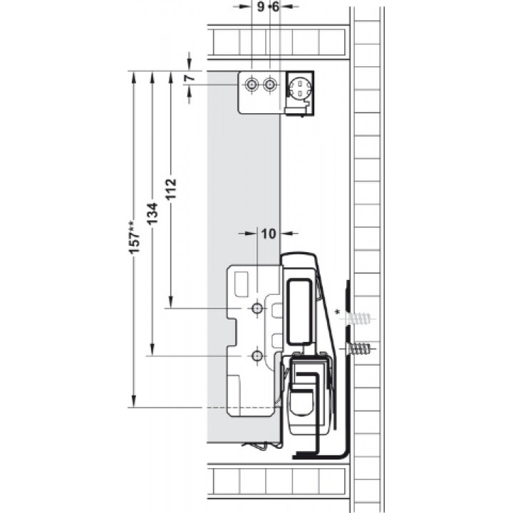 Hafele Matrix Box P Yavaşlatıcılı Kare Bordürlü Çekmece Seti 400 mm Beyaz