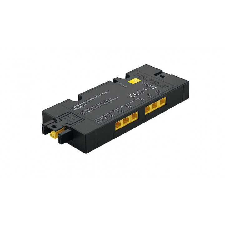 Hafele Loox5 6 Çıkışlı Sensör Girişli Dağıtıcı 12 V 60 W Siyah
