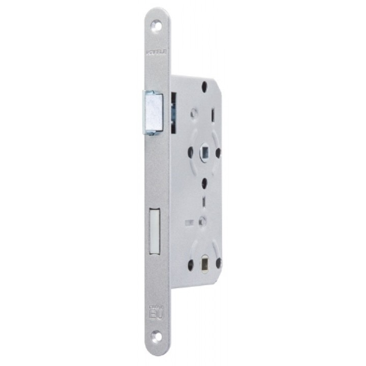 Hafele H55.02 Metal Dilli Gömme Kapı Kilidi Banyo Tipi (WC) 55/18 mm Gümüş DIN Sağ