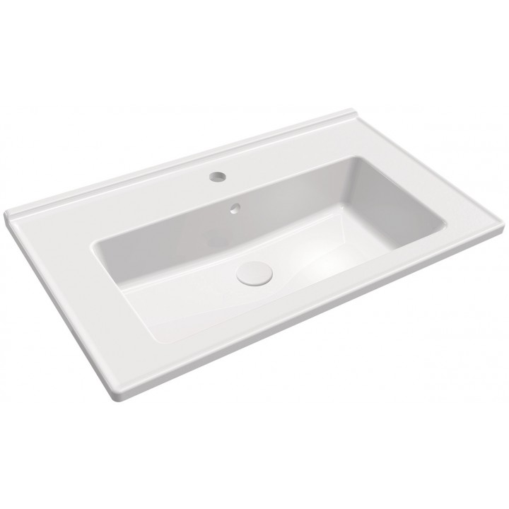 Hafele Leonis 80 Etajerli Banyo Lavabosu 80 cm Parlak Beyaz