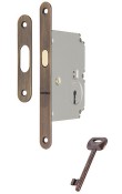 Hafele H50 Kayar Kapı Kilit, Oda (CB) 50/16mm Antik Bronz