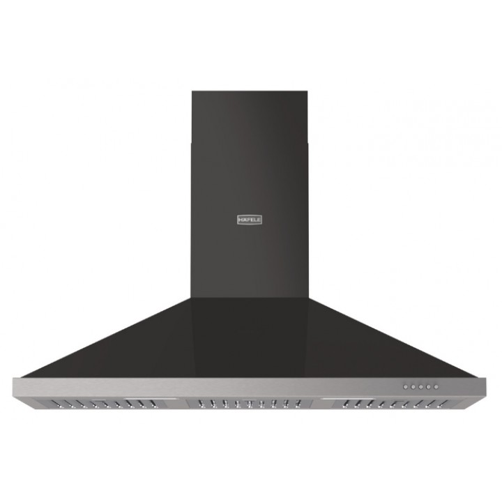 Hafele SIRIUS 100 cm Siyah/Inox Piramit Davlumbaz