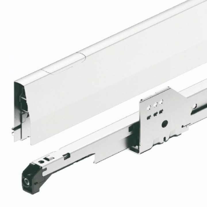 Hafele Matrix Box P Tam Açılım Raylı Kare Bordürlü Cam Ön Profilli İç Çekmece Seti Yavaşlatıcılı 450 mm Beyaz 1200 mm Dolap Genişliği İçin
