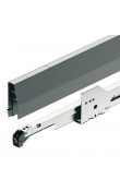 Hafele Matrix Box P Tam Açılım Raylı Kare Bordürlü Cam Ön Profilli İç Çekmece Seti Yavaşlatıcılı 400 mm Antrasit 900 mm Dolap Genişliği İçin
