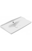 Hafele Empress 90-1 Etajerli Banyo Lavabosu 90 cm Tek Batarya Delikli Parlak Beyaz
