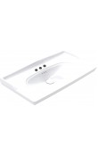 Hafele Empress 90-3 Etajerli Banyo Lavabosu 90 cm 3 Batarya Delikli Parlak Beyaz