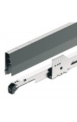 Hafele Matrix Box P Tam Açılım Raylı Şeffaf Cam Bordürlü Çekmece Seti Yavaşlatıcılı 500 mm Antrasit